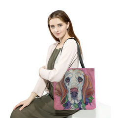 Dog Print Travel Beach Handbags Portable Shoulder Bag High Capacity