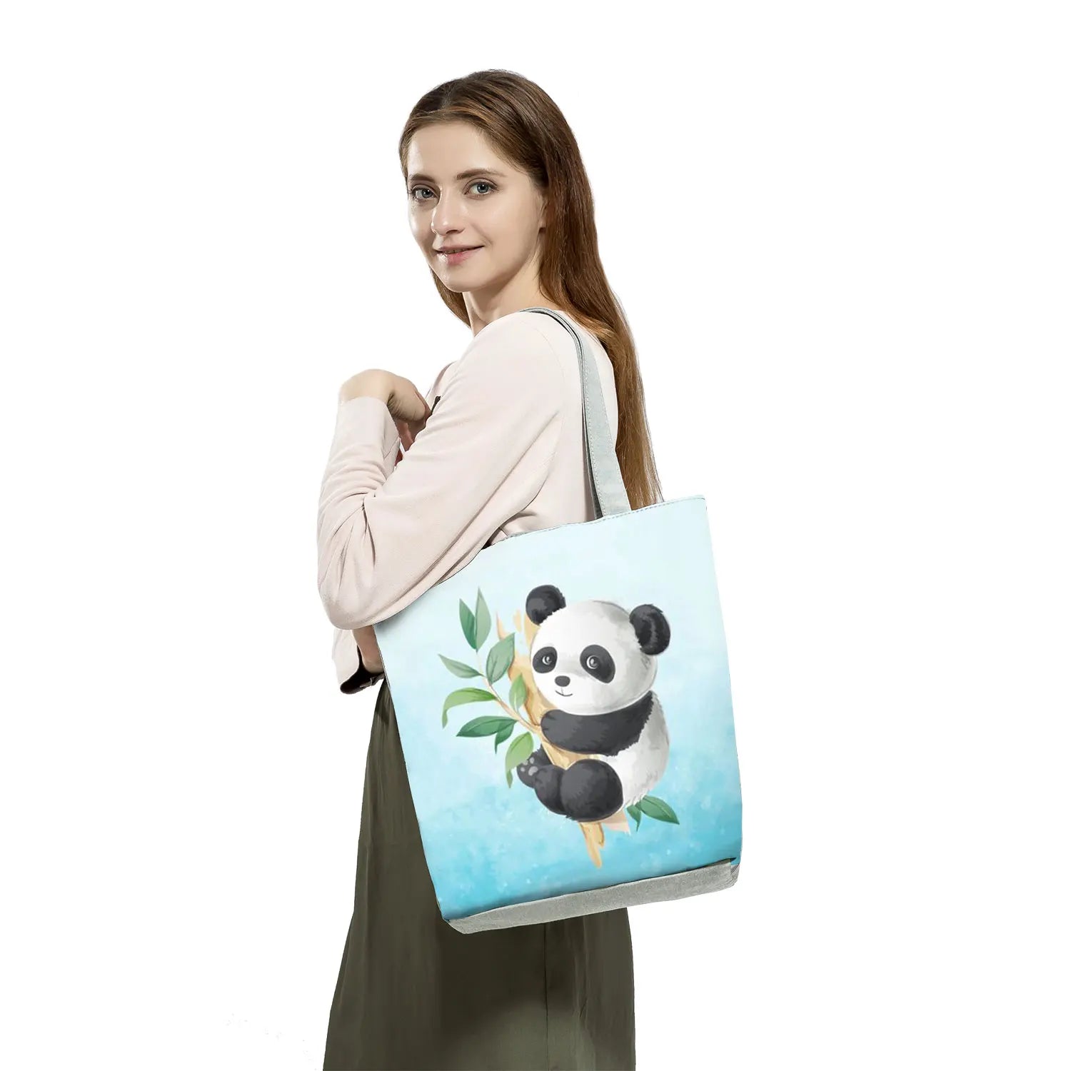 Cute Panda Print Eco Tote Bag