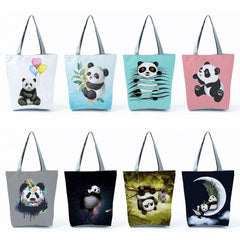 Cute Panda Print Eco Tote Bag