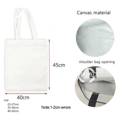 Canvas Tote Handbag Large Capacity Reusable Shoulder Bag