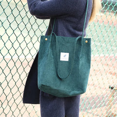 Corduroy Crossbody Bag Women Shoulder Tote Handbag