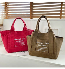 Canvas Shoulder Bag Women Handbag Large Tote Pure Cotton Shopper Portable