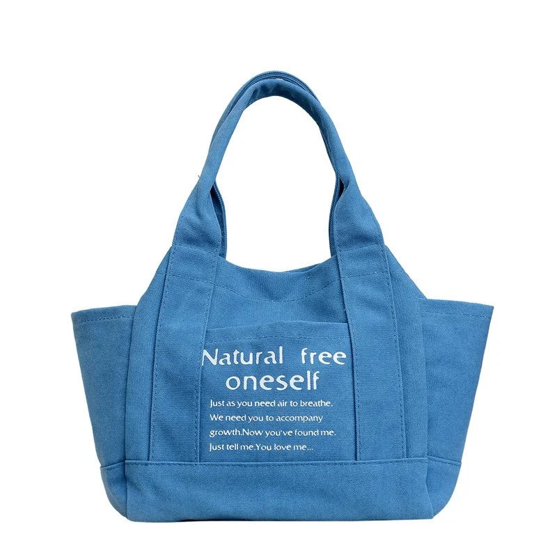 Canvas Shoulder Bag Women Handbag Large Tote Pure Cotton Shopper Portable