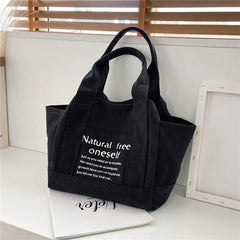 Canvas Shoulder Bag Women Handbag Large Tote Pure Cotton Shopper Portable