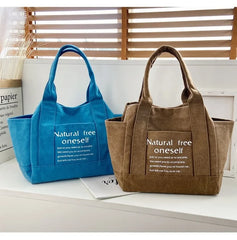 Canvas Shoulder Bag Women Handbag Large Tote Pure Cotton Shopper Portable