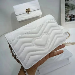 Leather Envelope Bag with Chain Strap for Women