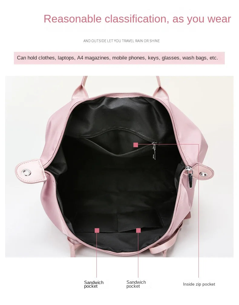 Women's Travel Handbag Sports Luggage Gym Shoulder Bag