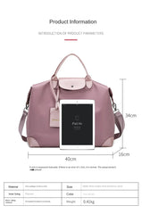 Women's Travel Handbag Sports Luggage Gym Shoulder Bag