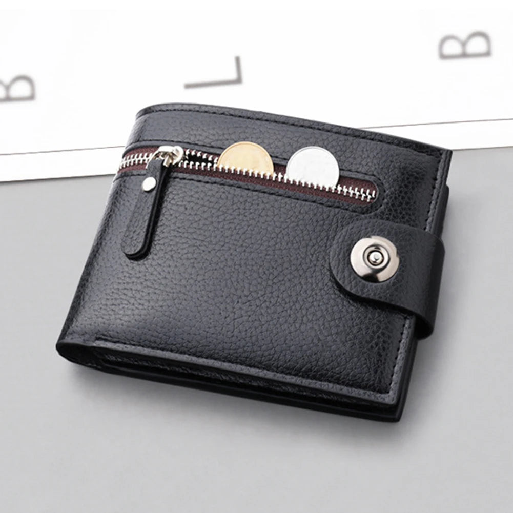 Magnetic Buckle Wallet With Zipper Multi-Layer for Daily Use