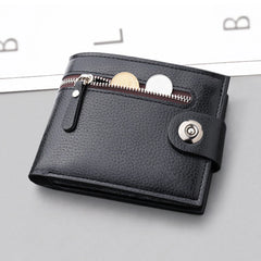 Magnetic Buckle Wallet With Zipper Multi-Layer for Daily Use