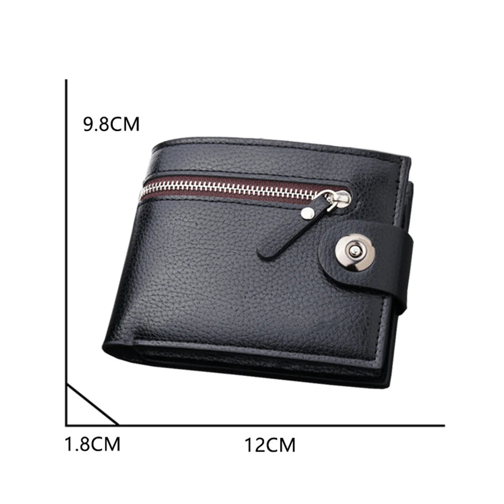 Magnetic Buckle Wallet With Zipper Multi-Layer for Daily Use