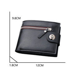 Magnetic Buckle Wallet With Zipper Multi-Layer for Daily Use