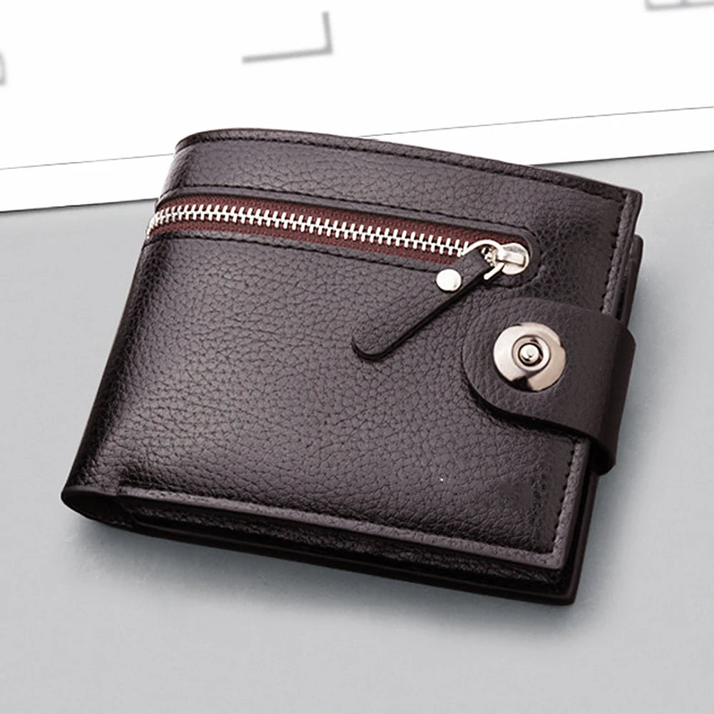 Magnetic Buckle Wallet With Zipper Multi-Layer for Daily Use