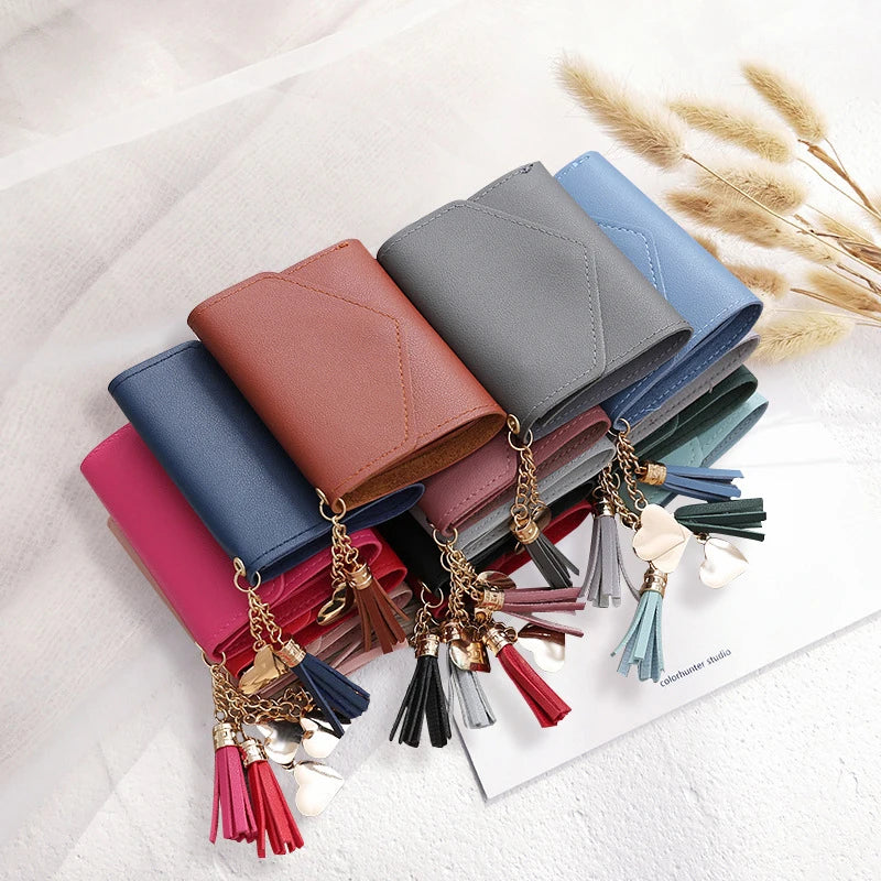 Short Tassel Wallet Women Purse Mini Wallets Students Purse