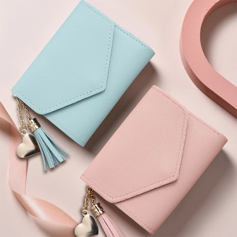 Short Tassel Wallet Women Purse Mini Wallets Students Purse