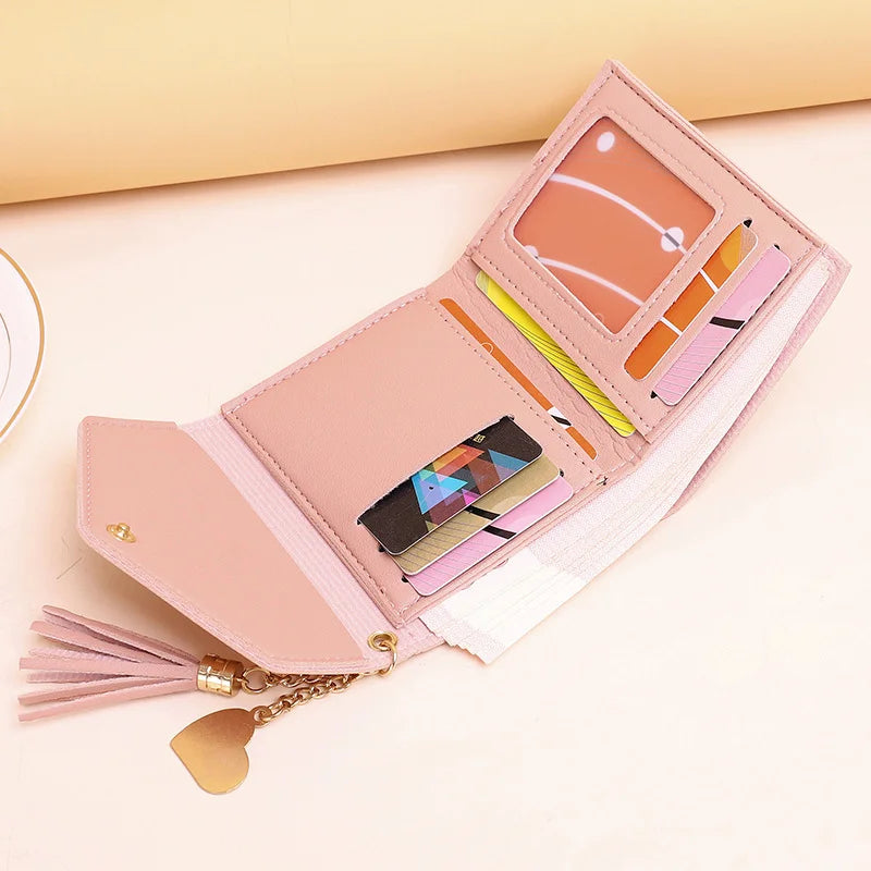 Short Tassel Wallet Female Mini Wallets Lovely Purse
