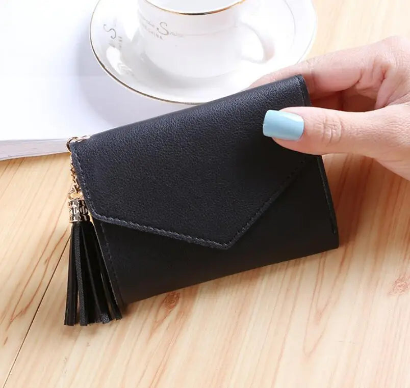 Short Tassel Wallet Women Purse Female Mini Wallets Lovely Purse Female