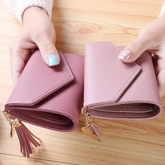 Short Tassel Wallet Women Purse Female Mini Wallets Lovely Purse Female