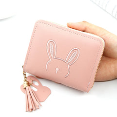 Short Women Wallets Tassel Hasp Coin Purse Card Holder Clutch Money Bag