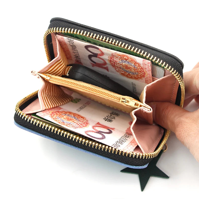 Short Women Wallets Love Tassel Hasp Coin Purse Card Holder Female Clutch Money