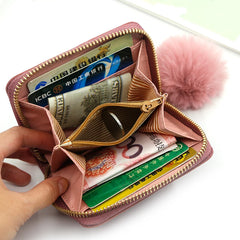 Women Wallets Tassel Hasp Coin Purse Card Holder Clutch Money Bag PU Leather Zip