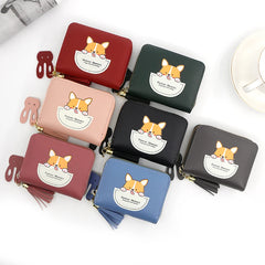 Short Women Wallets Love Tassel Hasp Coin Purse Card Holder Female Clutch