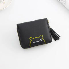 Short Women Wallets Love Tassel Hasp Coin Purse Card Holder Female