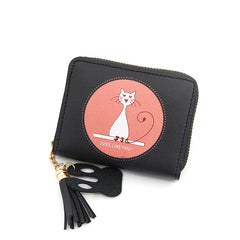 Short Women Wallets Love Tassel Hasp Coin Purse Card Holder Female Clutch Money