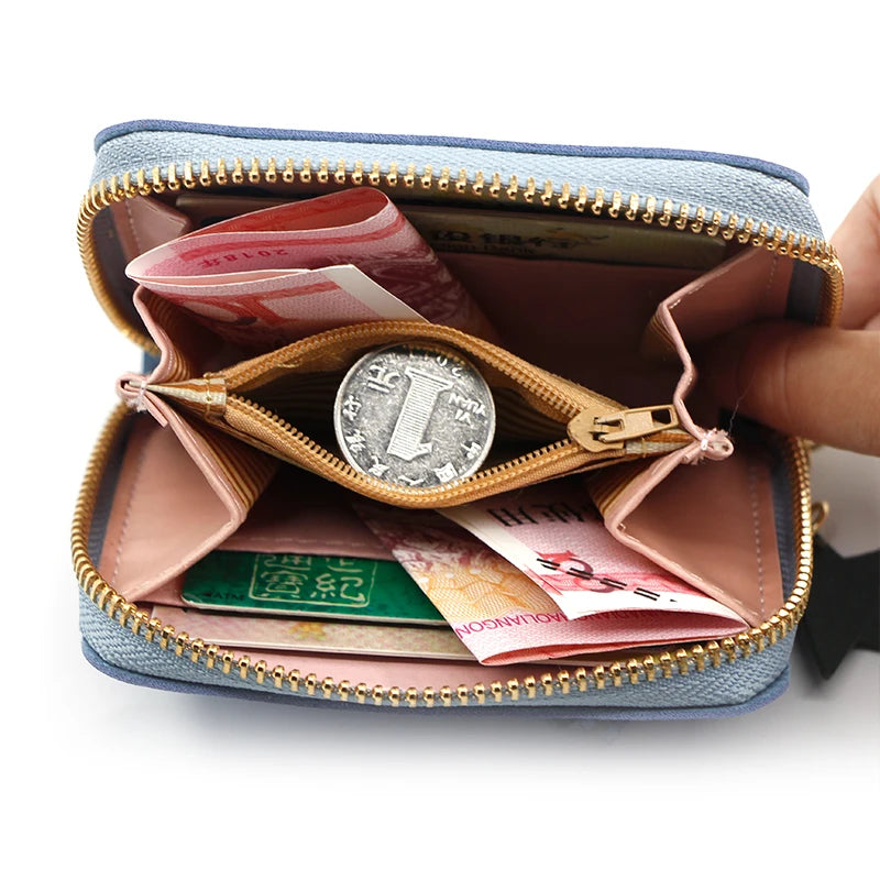 Short Women Wallets Tassel Hasp Coin Purse Card Holder Female Clutch Money Bag