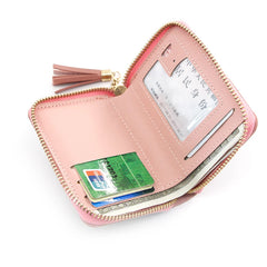 Short Women Wallets Tassel Hasp Coin Purse Female Clutch