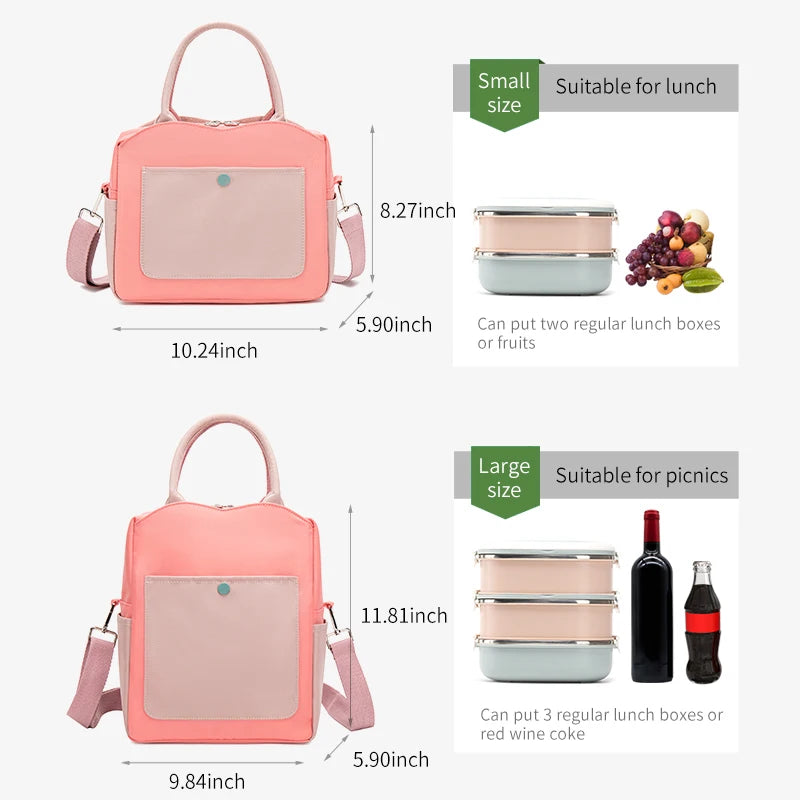 Cat Lunch Bags Insulated Thermal Portable Waterproof for Women Kids