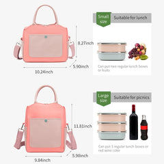 Cat Lunch Bags Insulated Thermal Portable Waterproof for Women Kids