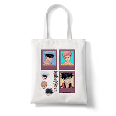 Jujutsu Kaisen Anime Shoulder Bag Harajuku Y2k Canvas Shopper Reusable Tote