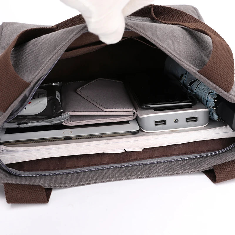 Canvas Shoulder Bag Casual Messenger Handbag