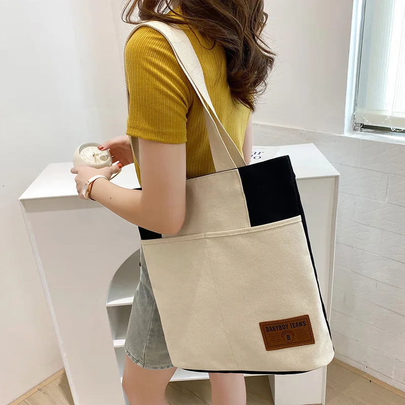 Japanese College Style Canvas Shoulder Bag