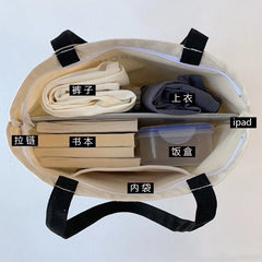 Canvas Women's Handbag Clutch Tote Shopper Handbags Larger Capacity Bag