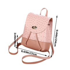 Women's Brown Leather Mini Backpack