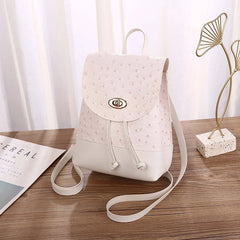 Women's Brown Leather Mini Backpack