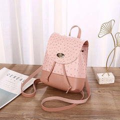 Women's Brown Leather Mini Backpack