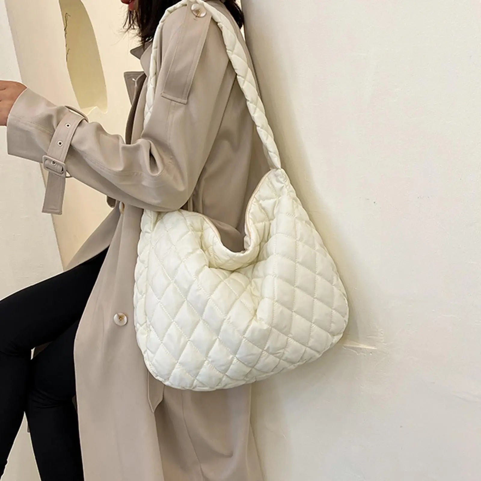 Large Capacity Shoulder Bag Lady Satchel for Beach Vacation