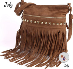 Large Tassel Shoulder Bag for Travel Shopping