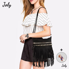 Large Tassel Shoulder Bag for Travel Shopping