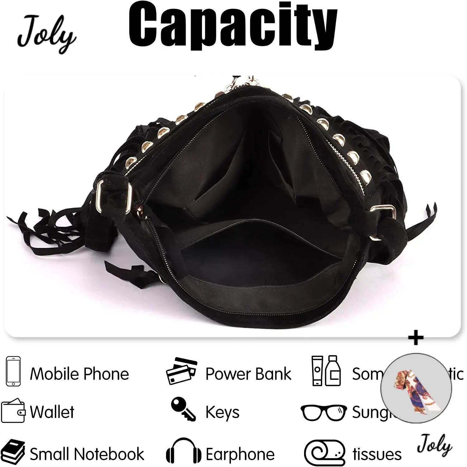 Large Tassel Shoulder Bag for Travel Shopping