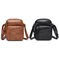 Leather Casual Shoulder Bag Small Tote Female Travel Underarm Top Handle Bag