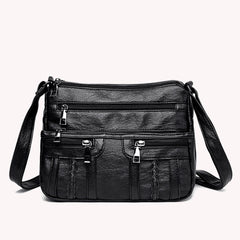 Leather Casual Shoulder Bag Small Tote Female Travel Top Handle Bags