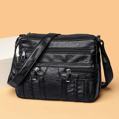 Leather Casual Shoulder Bag Small Tote Female Travel Top Handle Bags