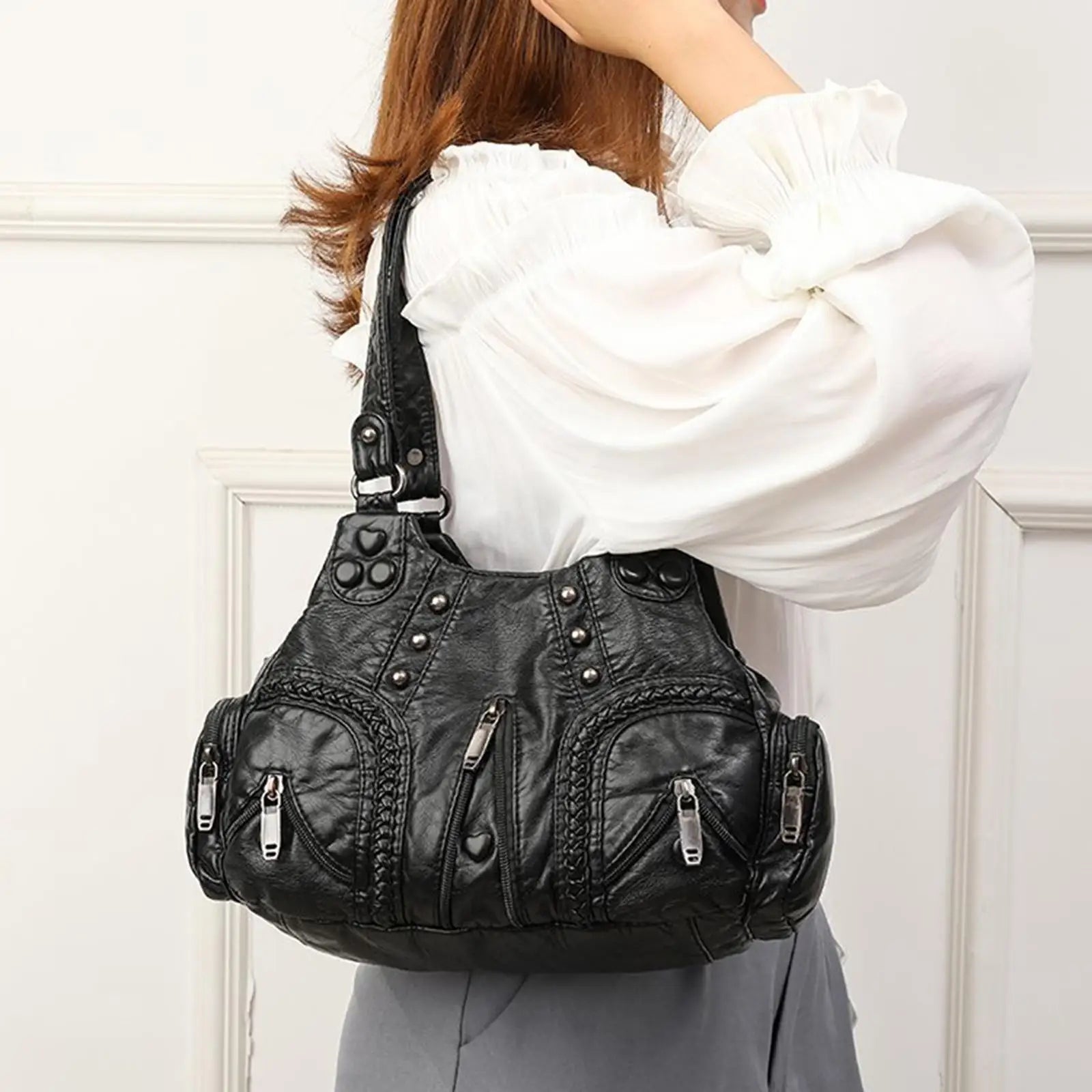 Large Capacity Shoulder Bag for Daily Use
