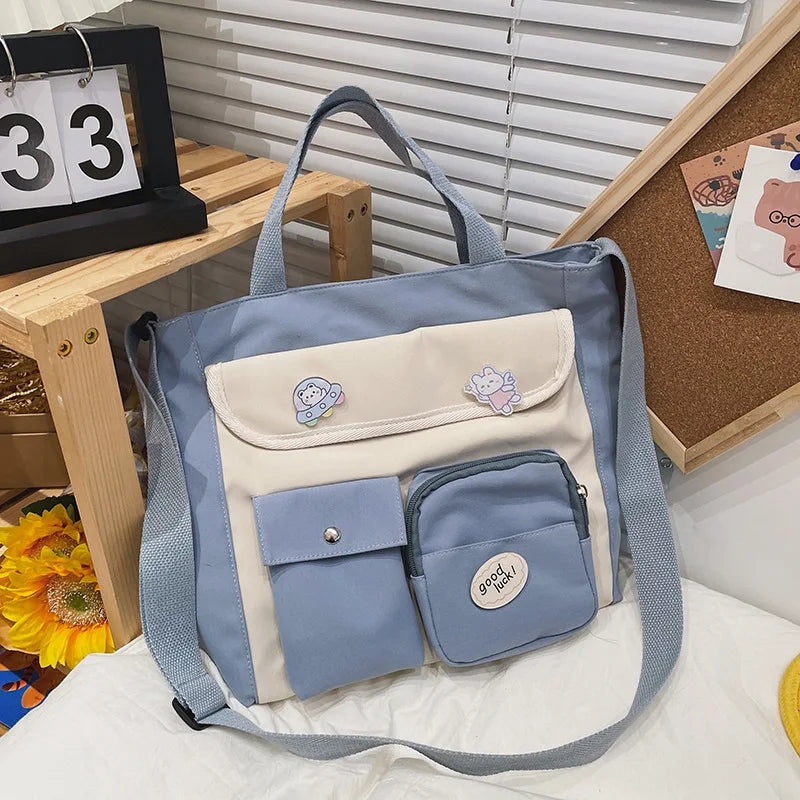 Japanese-style Canvas Bag Crossbody Student Postman Female Shoulder Bag