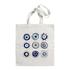 Canvas Evil Eye Shoulder Bag Tote Handbag Large Capacity Women Casual Shopping