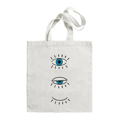 Evil Eye Large Capacity Women Canvas Shoulder Bag Tote Handbag